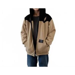 NEW TINY WHALES high voltage hoodie in tan